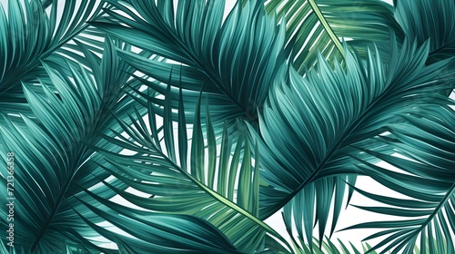 palm leaves seamless pattern. 