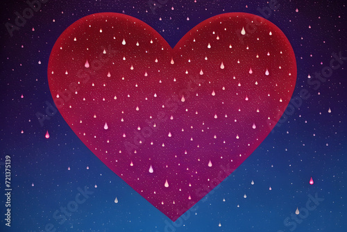heart in the night sky, valentines day