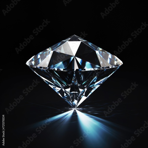 Diamond on black background