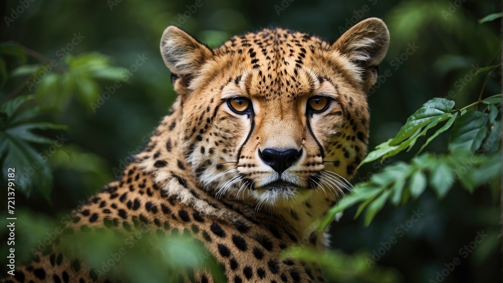 Fototapeta premium close up portrait of a leopard