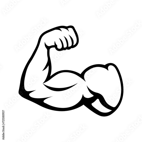 Hand Drawn Biceps Body Builder Arms Vector Illustration