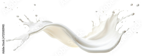 Splash of milk or cream, cut out photo