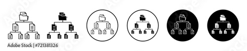 classification vector icon set collection. Classification Outline flat Icon.