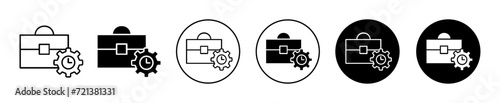 Work experience vector icon set collection. Work experience Outline flat Icon.
