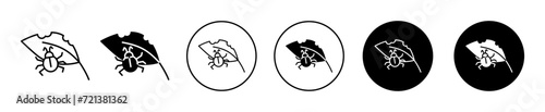 plant pests vector icon set collection. plant pests Outline flat Icon.