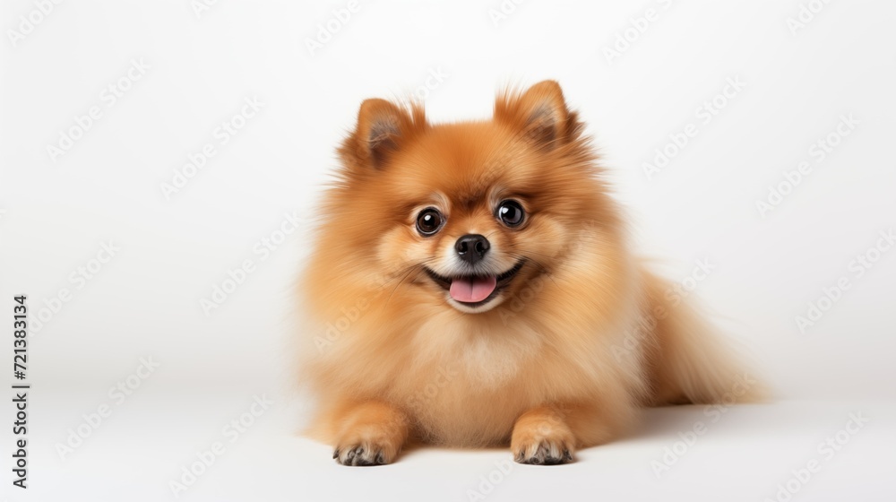 Dog, Pomeranian, separated white background