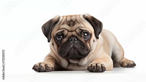 Dog, Pug in sitting position