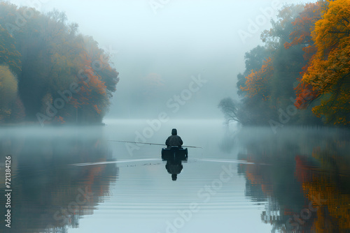 Fishing in a Canoe in a Fog