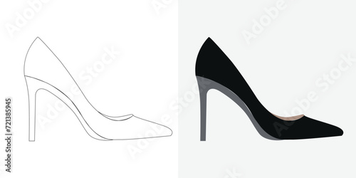  illustration of shoes women shoe vector 
