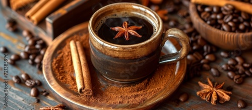 Deliciously Spiced Coffee and Cinnamon Bliss: A Perfect Blend of Aroma and Flavor