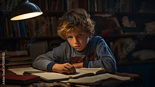 homework, boy, student, child, desk, person, people, classroom, learn, studying, school, kid, caucasian, education, study, lesson, little, sitting, elementary, tired, one, work, childhood, knowledge, 