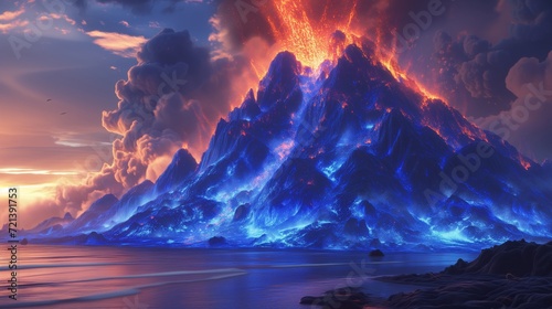 Awe-Inspiring Beauty: Volcano's Wrath Creates a Mesmerizing Spectacle 
