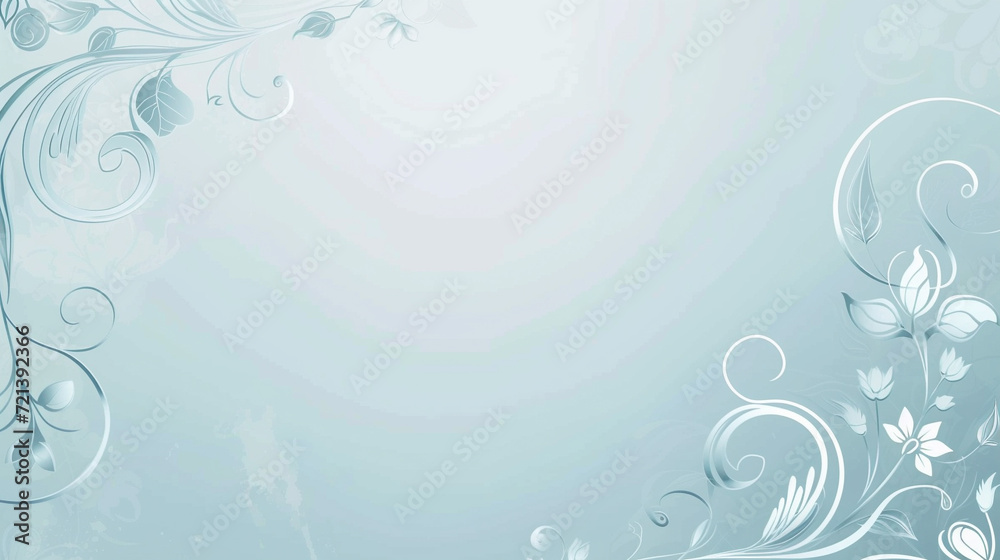 Baby blue & white vintage background vector presentation design with copy space