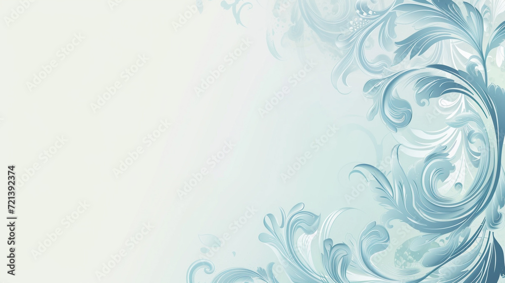 Baby blue & white vintage background vector presentation design with copy space