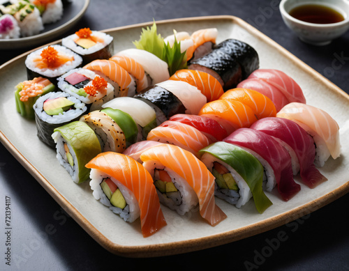 sushi with salmon