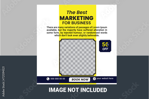 Creative Digital business marketing post banner template, advertising design, social media banner post design
