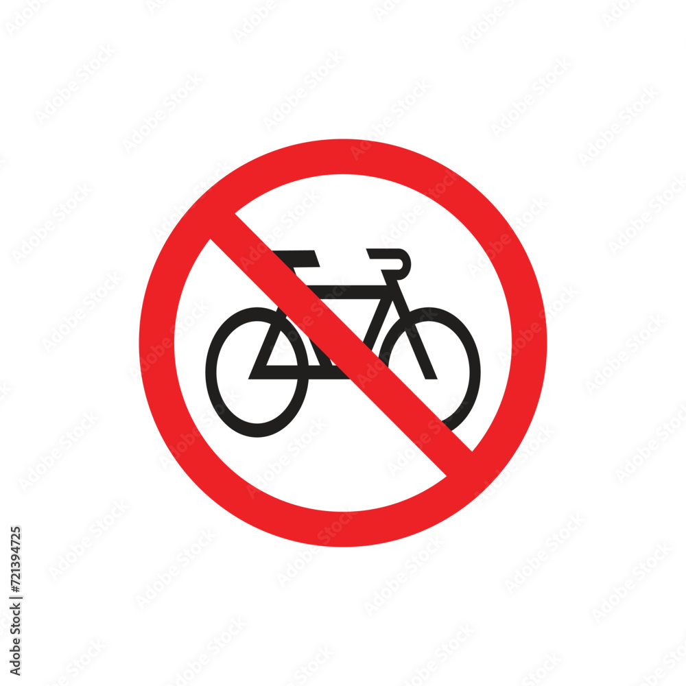 Don't pass bicycles, signs prohibit bicycles from passing Don't pass bicycles, signs prohibit bicycles from passing