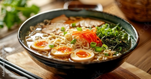 Zen in a Bowl - The Art of Eating Vegetable Ramen, a Japanese Noodle Soup, with Chopsticks