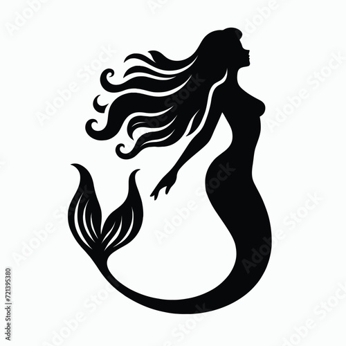 Graceful Mermaid Silhouette