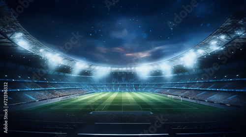 Luxury of football stadium isolation background, Illustration
