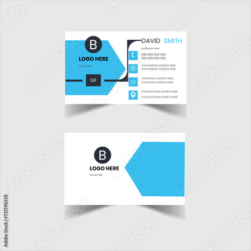 Double sided creative business card vector design . Business card for business and personal use. 