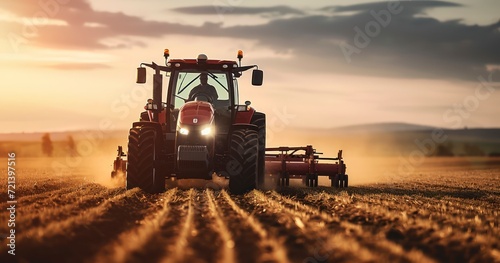 Earth's Tiller - A farmer driving a tractor in a field