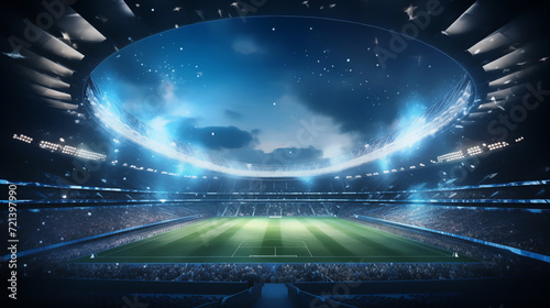 Luxury of football stadium isolation background  Illustration