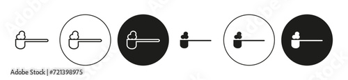 full spoon linear art icon set. full spoon vector mark for web