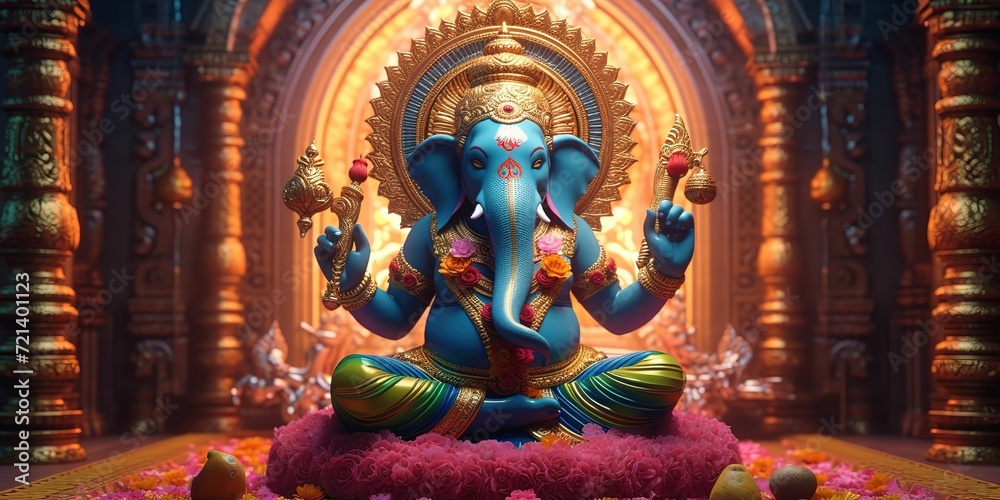 minimalistic design Ganesha, Alex Grey, stunning intricate detail, real - world dimensions