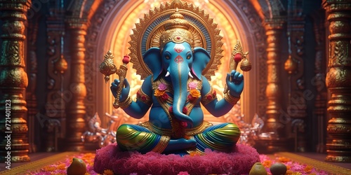 minimalistic design Ganesha, Alex Grey, stunning intricate detail, real - world dimensions © Dipankar