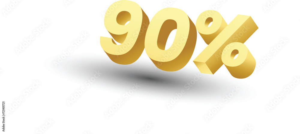 Attractive 3D 90 Percent Discount Banner Attractive 3D 90 Percent Discount Banner