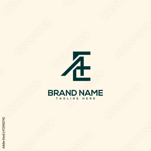 Alphabet initial letter AE EA logo design template - vector.