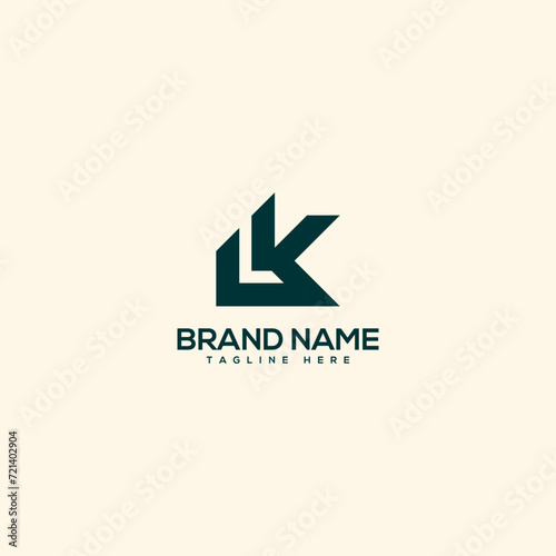 Alphabet initial letter LK KL logo design template - vector. photo
