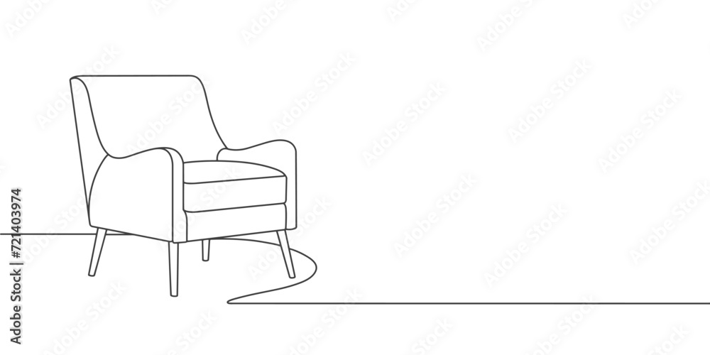 chair line art style vector illustration