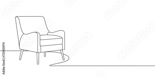 chair line art style vector illustration