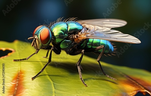 fly on green leaf © lc design