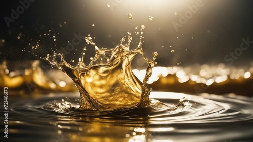 golden water splash A water wave splash icon, representing the sound and the vibration of water. The splash is yellow 