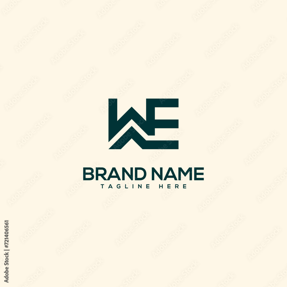 Alphabet initial letter WE EW logo design template - vector. Alphabet initial letter WE EW logo design template - vector.