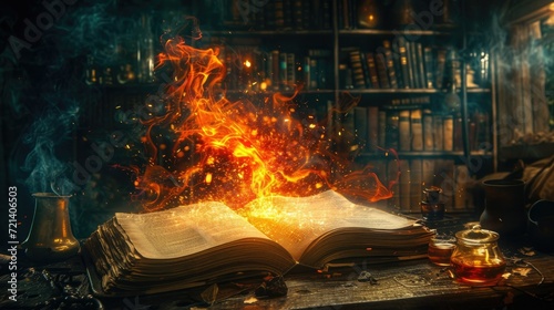 The Burning Pages  An Ancient Tome of Fiery Symbols