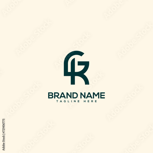 Alphabet initial letter GK KG logo design template - vector.