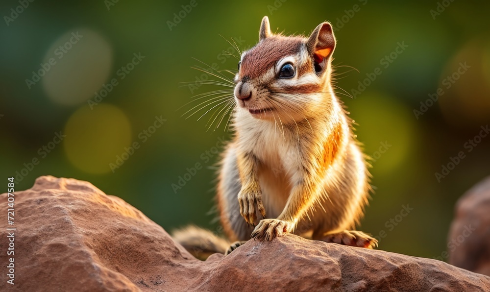 chipmunk on a stone wall, in the style of sudersan pattnaik chipmunk on a stone wall, in the style of sudersan pattnaik