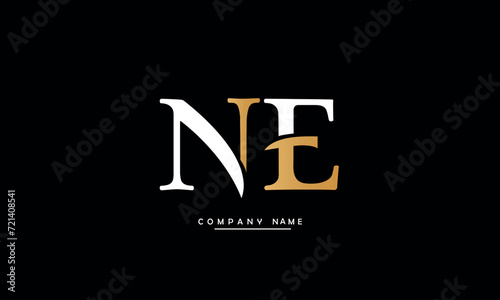 NE, EN, N, E Abstract Letters Logo Monogram