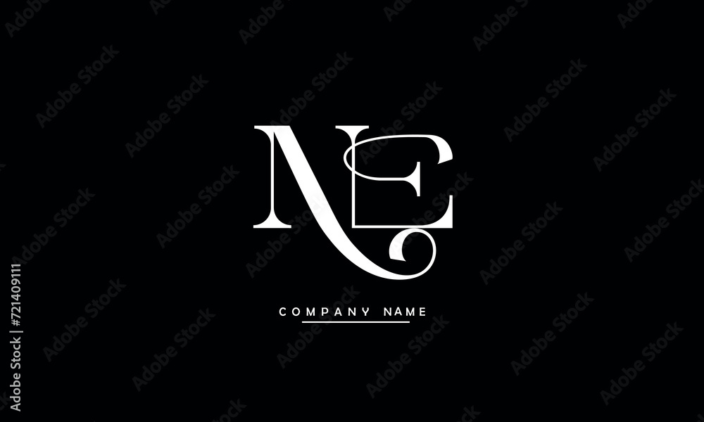 NE, EN, N, E Abstract Letters Logo Monogram NE, EN, N, E Abstract Letters Logo Monogram