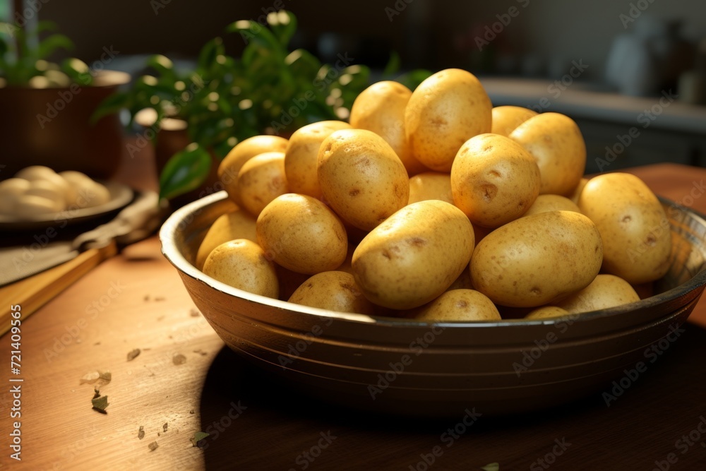 potatoes in a basket potatoes in a basket