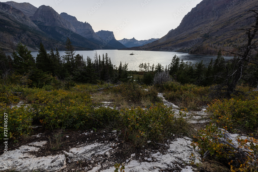 St Mary lake in Glacier National Park.