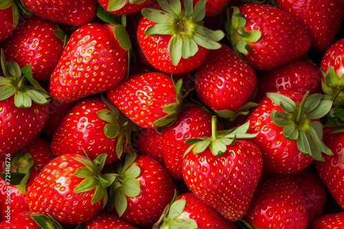 Background of fresh strawberries