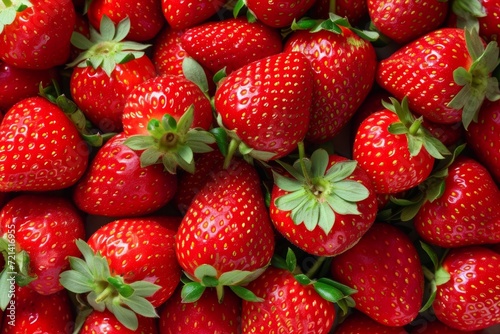 Background of fresh strawberries