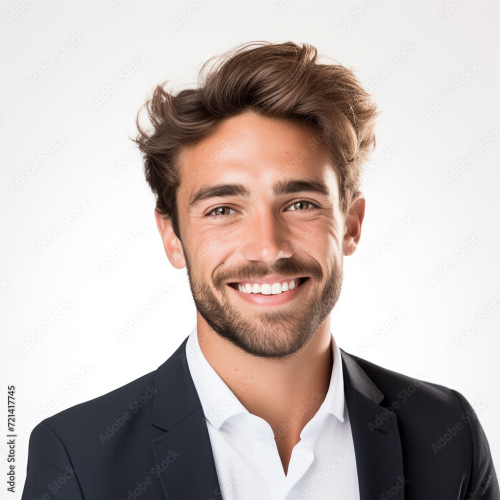 Studio portrait of a 20 year old business man smiling with a modern haircut. Advertisement for dental, business, studio, etc. Studio portrait of a 20 year old business man smiling with a modern haircut. Advertisement for dental, business, studio, etc.