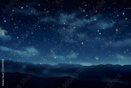 Starry night with shooting stars background