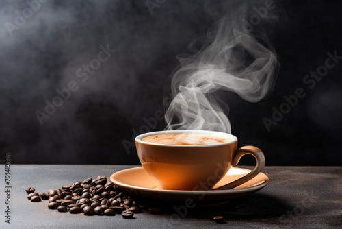 Hot aromatic coffee